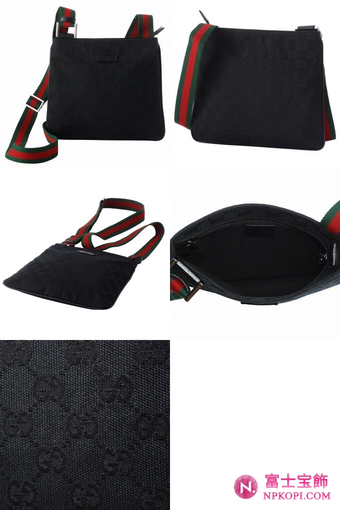 GUCCI/グッチ 2012年春夏GUCCI ORIGINAL定番キャンバスGG柄シグネチャーウェブ斜め掛けショルダーバッグ 146309 F4F5R 1060 